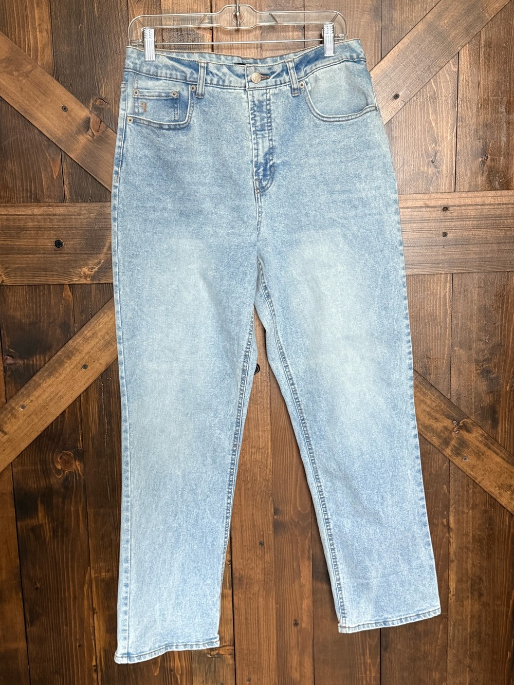 Frye Women's High-Rise Cuffed Crop Jean Light Blue Stevie Wash Size 8 - Picture 7 of 15